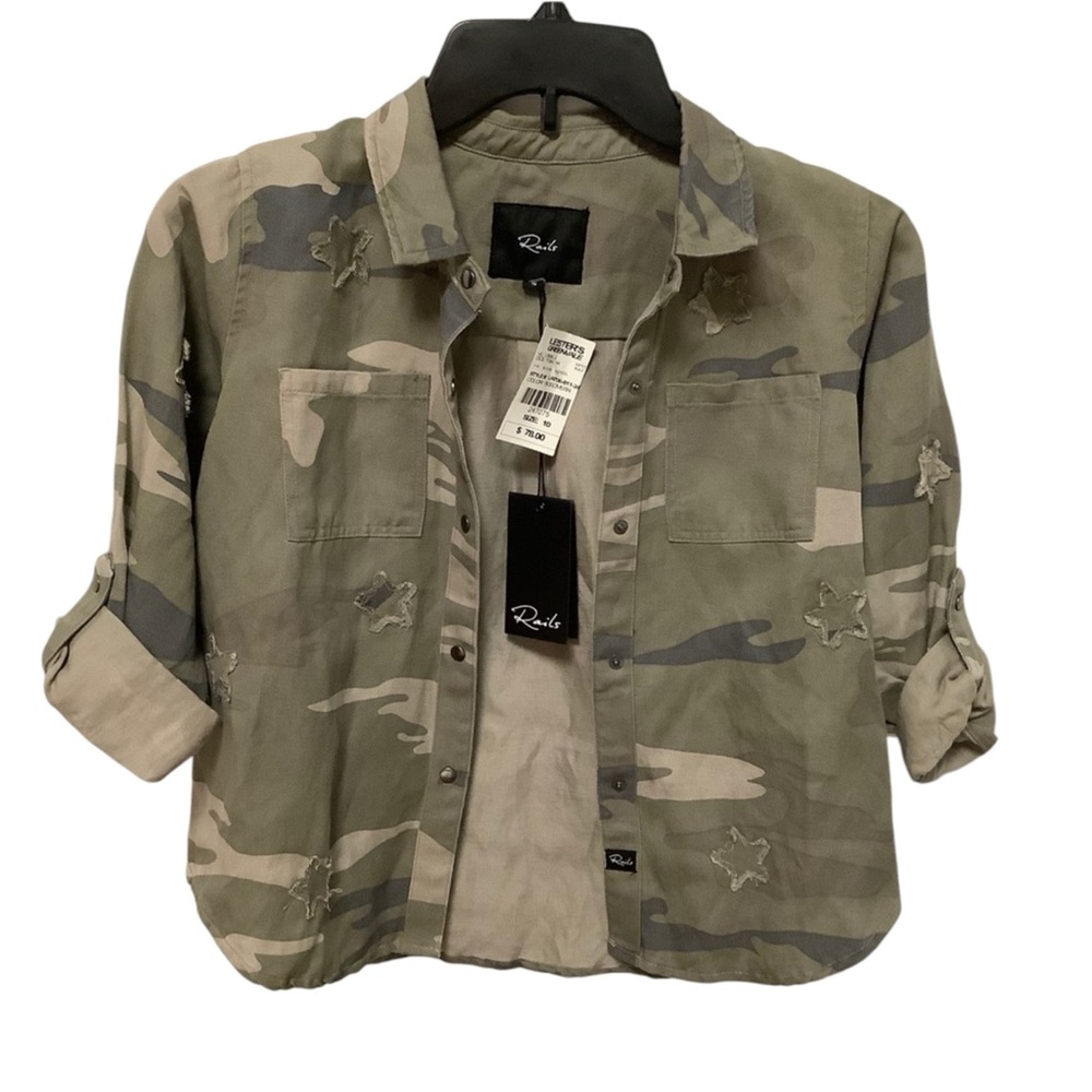 🆕{Rails} Little Margo Sage Camo With Stars